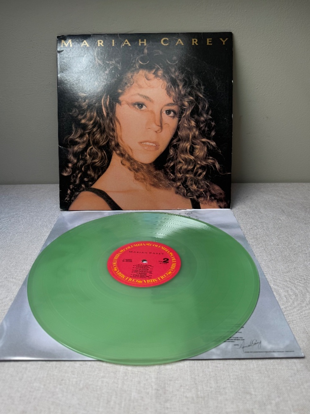 Limited Edition Bottle Green Mariah Carey Debut Vinyl Album Like New